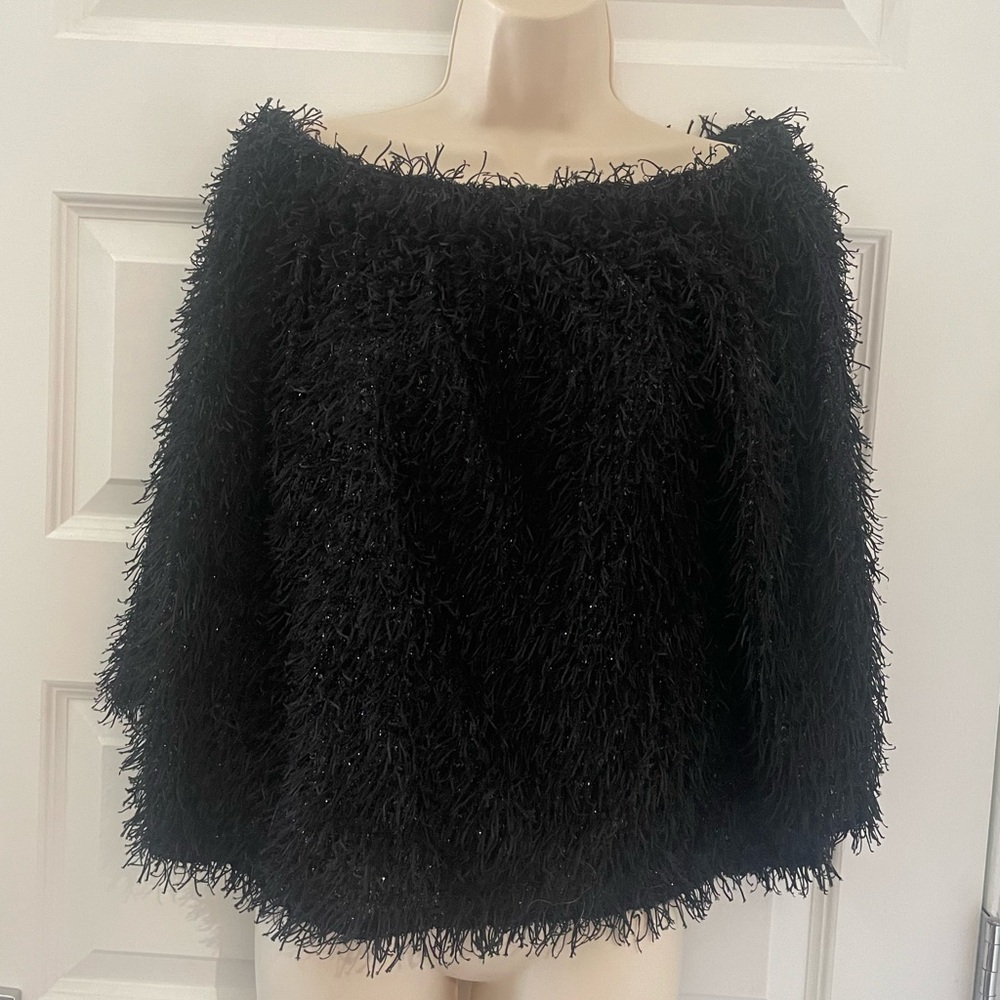 ZARA - Black Fuzzy Women's Sweater - S
